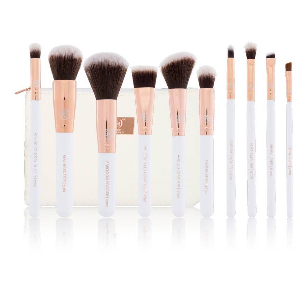 Boozy Cosmetics Rosé Gold Sculpt & Blend Brush Set 10pcs