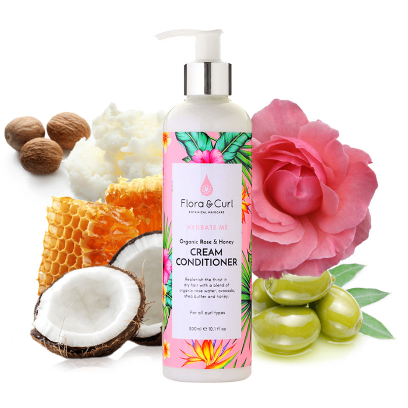 Flora & Curl - Organic Rose & Honey Cream Conditioner