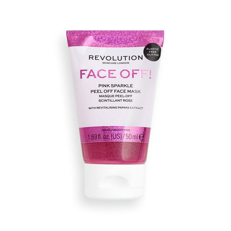 Pink Glitter Face Off Mask