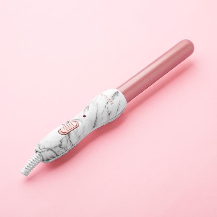 White Marble Mini Travel Curling Wand 19mm