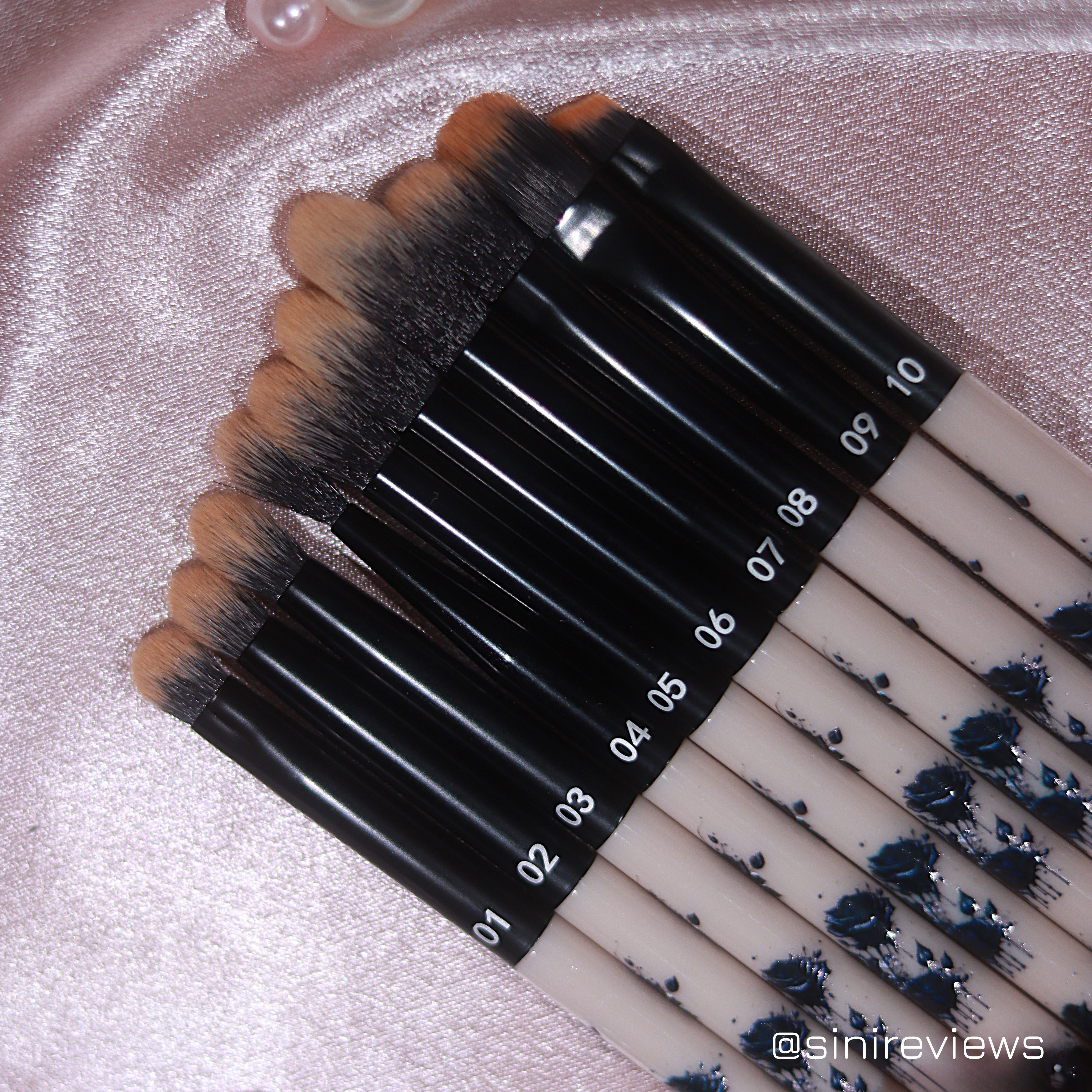 Ink & Roses Eye Blending Brush Set - 10 Piece