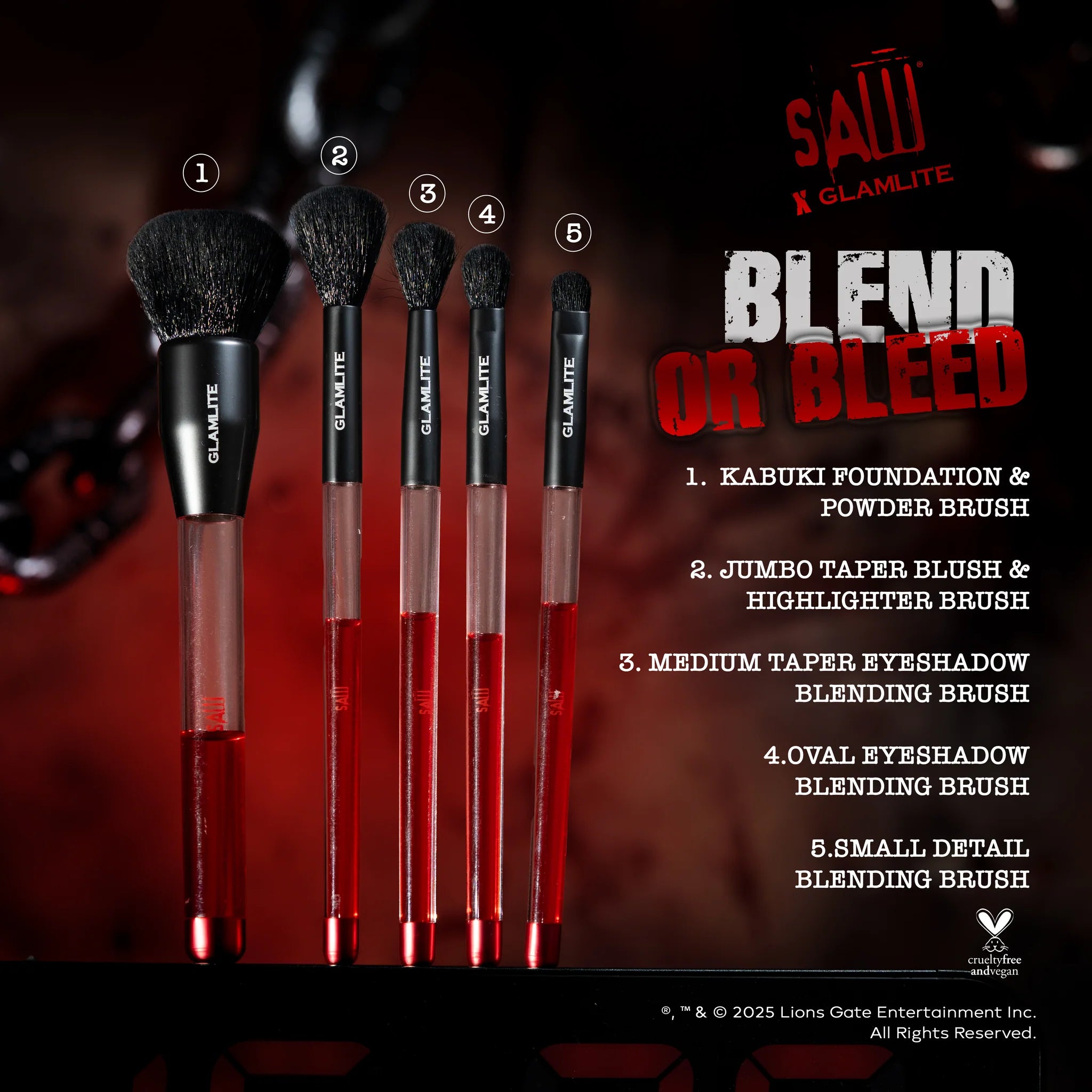 SAW X Glamlite Brushset